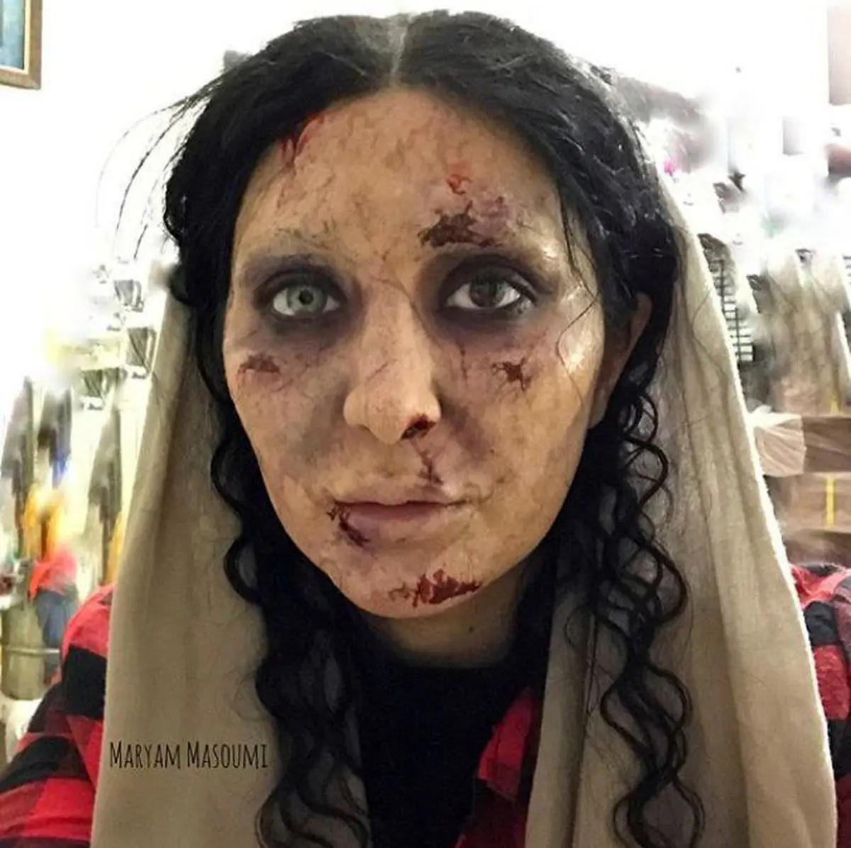 گریم وحشتناک مریم معصومی برای یک فیلم!/عکس