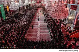 تصاویر عزاداری خادمان حرمین امام حسین(ع) و حضرت عباس(ع)