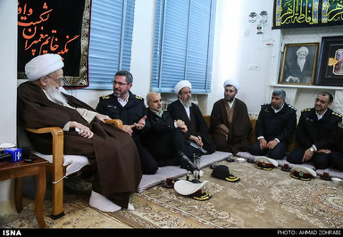 حواشی دیدار رئیس‌پلیس کشور با مراجع تقلید/ تصاویر