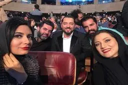 سلفی لیندا کیانی و بهرام رادان در جشنواره فیلم فجر/عکس
