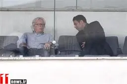 وینفرد شفر مهمان تمرین تیم‌ملی/عکس