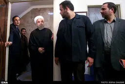 دیدار روحانی با اکبر بهرامی جانباز ۷۰ درصد/تصاویر