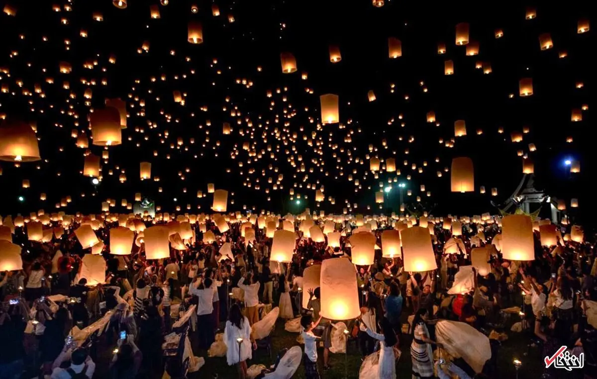 عکسی خارق‌العاده از جشنواره نور در تایلند
