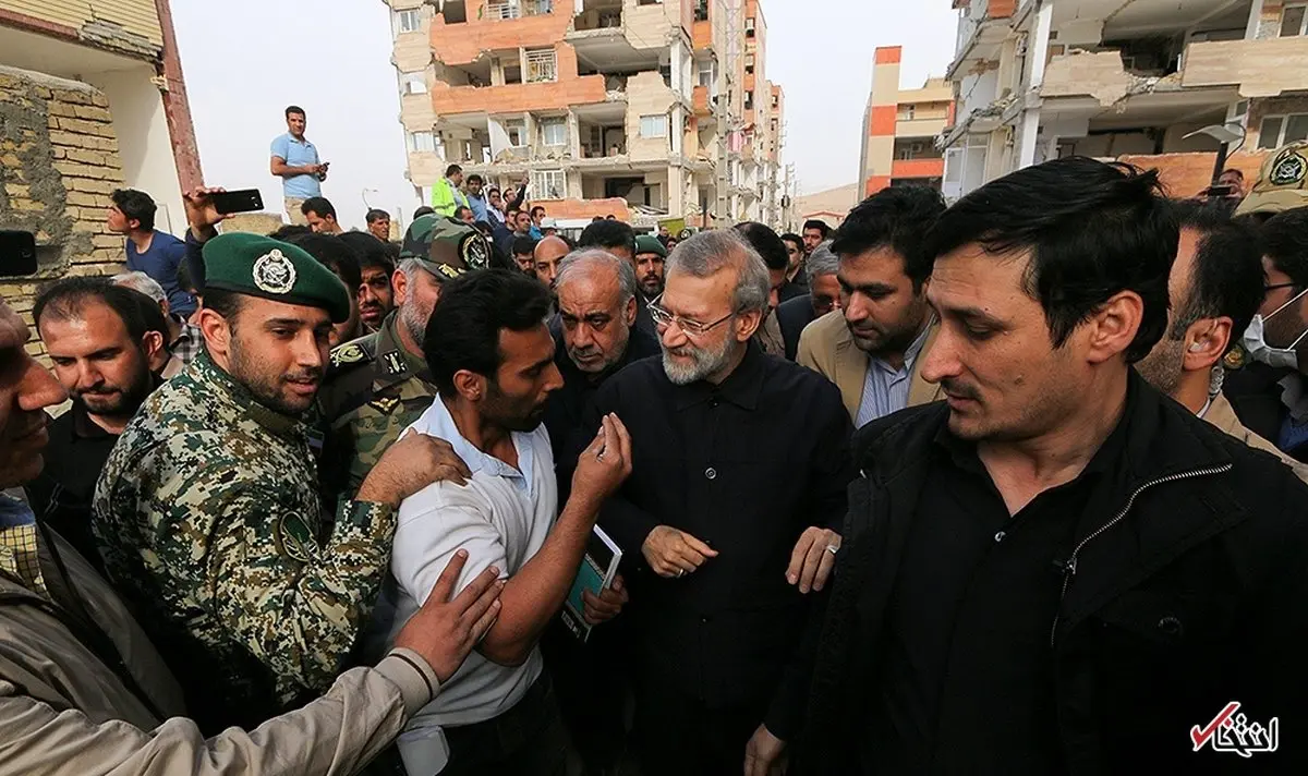 حضور علی لاریجانی بین مردم زلزله زده سرپل ذهاب/عکس