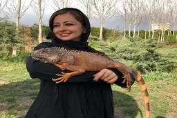 باز هم «نفیسه روشن» با حیوانات عجیب!/عکس