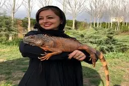 باز هم «نفیسه روشن» با حیوانات عجیب!/عکس