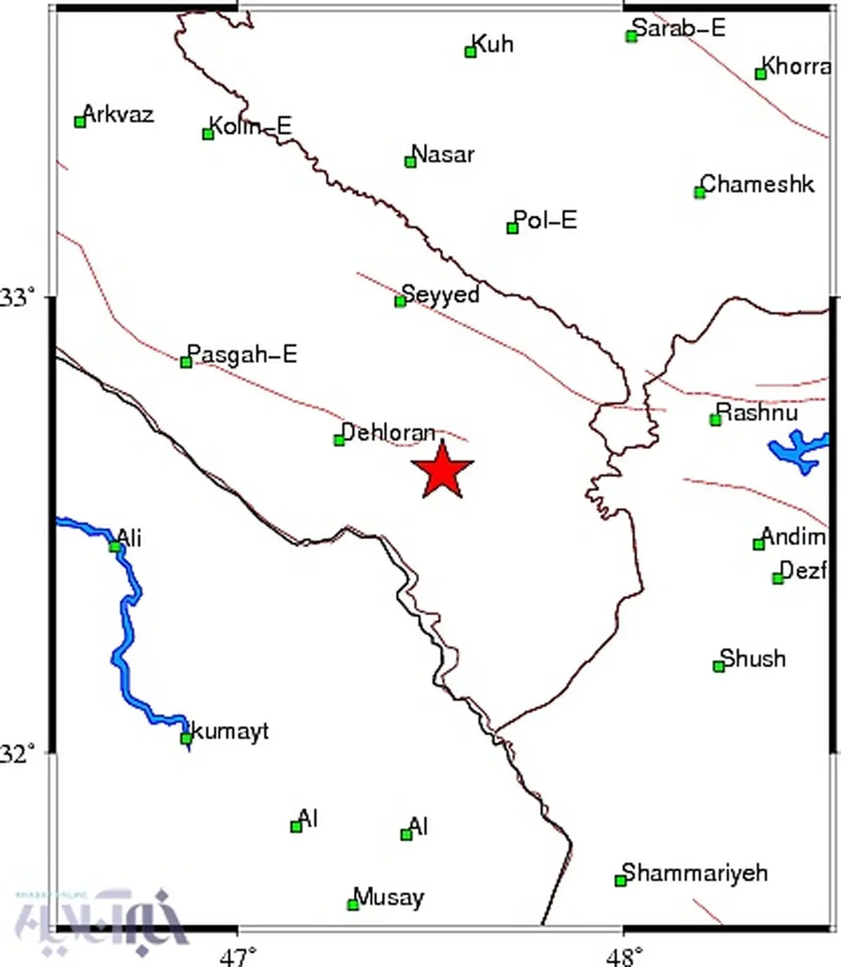 زلزله 4.1 ریشتری در موسیان ایلام