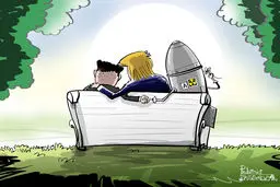 کیم جونگ رهبر کره شمالی زرنگ تر از چیزیست که ما تصورش را می کنیم/ کاریکاتور