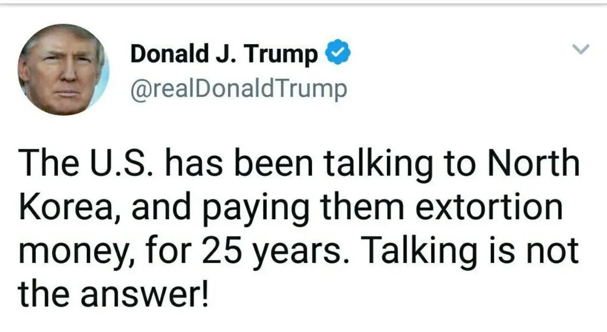 واکنش ترامپ به آزمایش موشکی کره‌شمالی