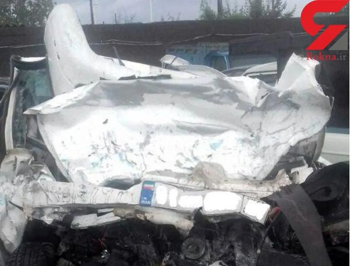 زن و شوهر جوان در این سمند مچاله شده جان باختند / در جاده انزلی رخ داد + عکس