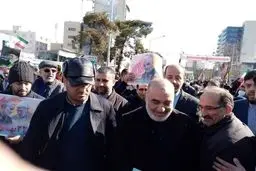 فرمانده کل سپاه در جمع راهپیمایان تهرانی