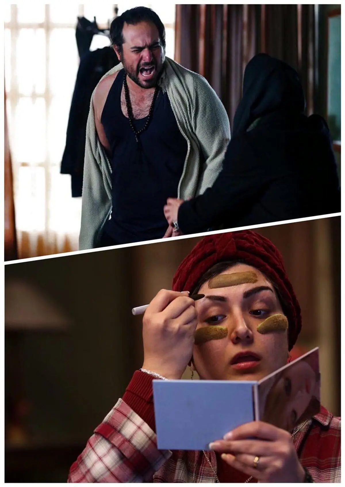 محسن كيايى و باران كوثرى در نماهايى از فيلم سينمايى "آستيگمات"/عکس