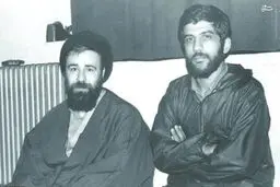 ضرغامی در کنار سید احمد خمینی/ عکس