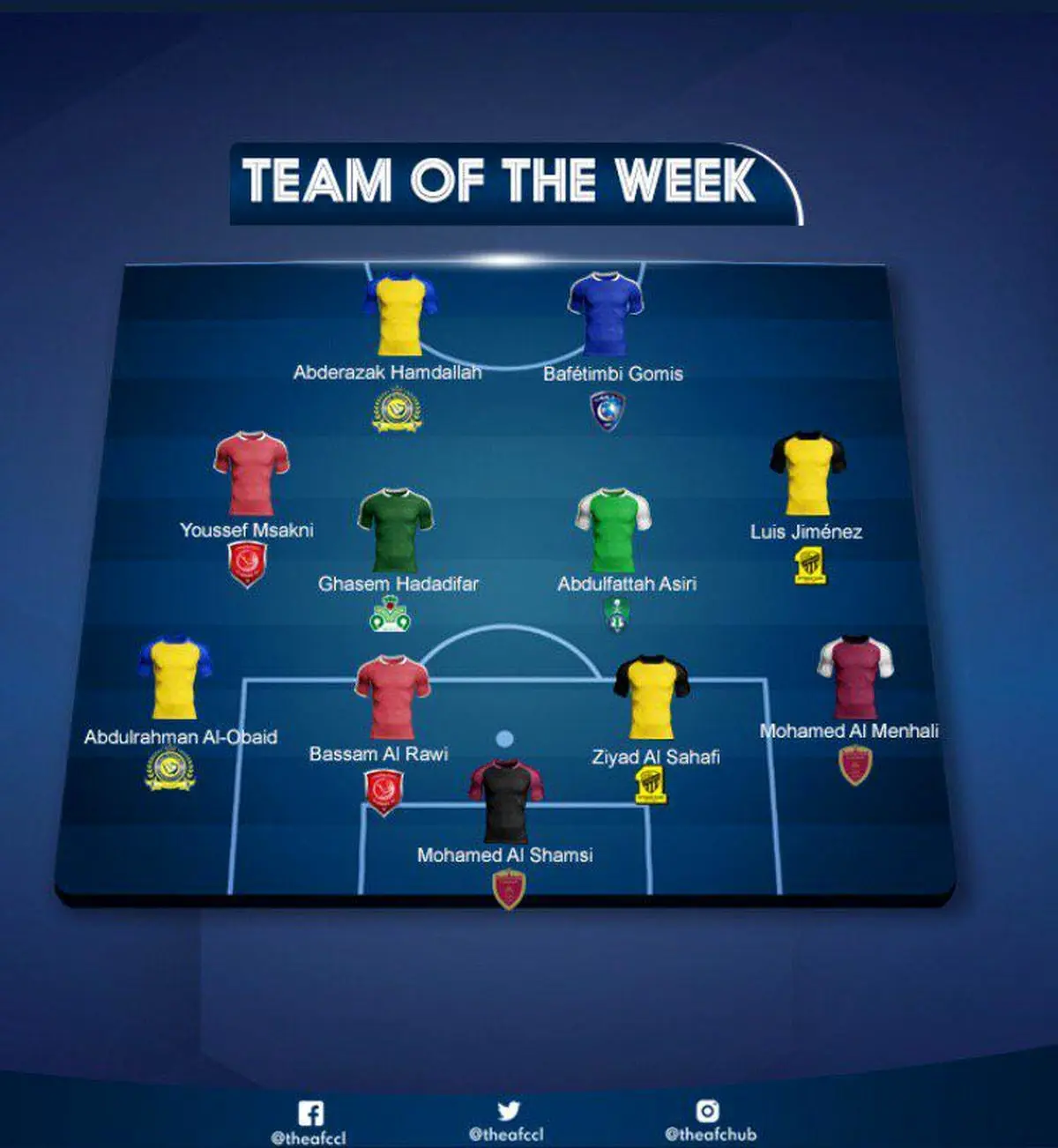 حدادی فر در تیم منتخب ای اف سی (عکس)