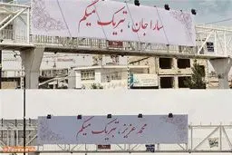 تبریک عجیب عروسی روی بیلبوردهای تبلیغاتی شهر!/ عکس