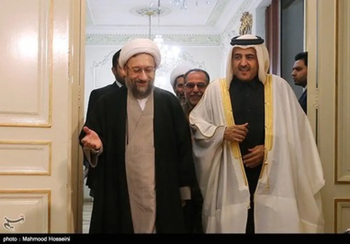 دیدار رؤسای قوه قضائیه ایران و قطر/ تصاویر
