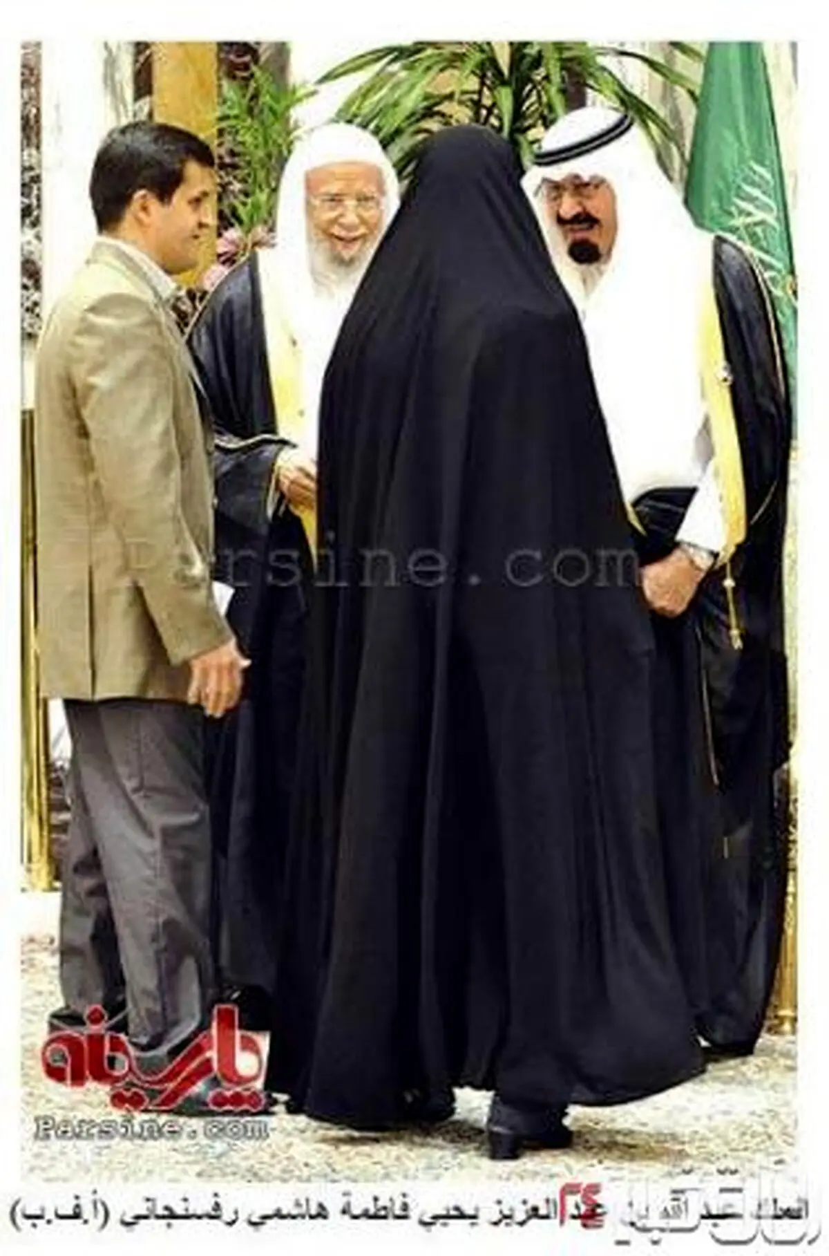 گفتگوی فاطمه و یاسر هاشمی با ملک عبدالله / عکس