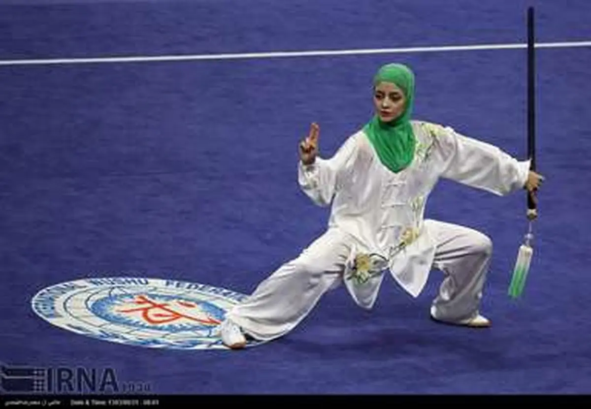 بانوی ایرانی رقابت‌های ووشو بازی های آسیایی/ تصاویر