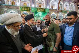 تقدیر از ابو عزرائیل در حرم امام حسین (ع) / تصاویر