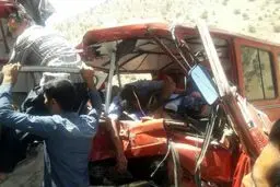 تصادف خونین ۳ خودرو در پلدختر + عکس