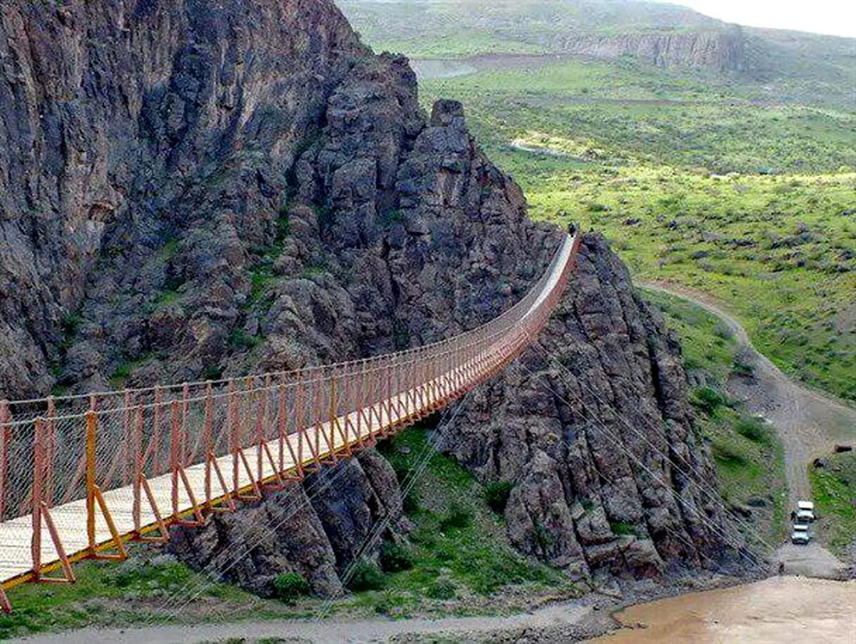 عکس دیدنی از  پل معلق خلخال