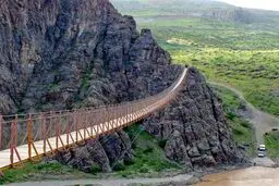 عکس دیدنی از  پل معلق خلخال