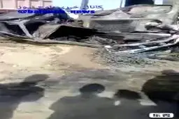ببینید: برخورد بنزکمپرسی با لندکروز سوختکش