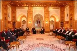 روحانی در قصر سلطان قابوس/عکس