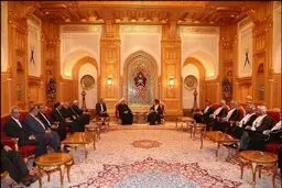 روحانی در قصر سلطان قابوس/عکس