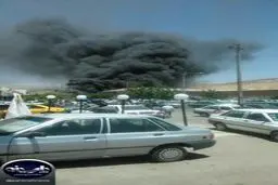 انبار کالا در شیراز آتش گرفت +عکس
