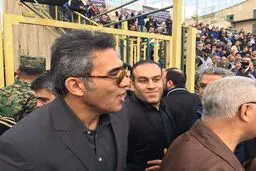 عابدزاده در مراسم تشییع جنازه پورحیدری/عکس