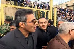 عابدزاده در مراسم تشییع جنازه پورحیدری/عکس