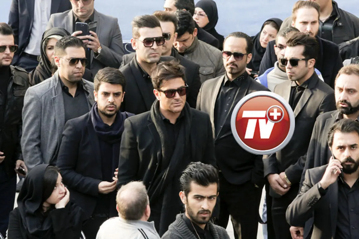 محمدرضا گلزار در مراسم تشییع پیکر مرتضی پاشایی/ عکس