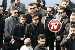 محمدرضا گلزار در مراسم تشییع پیکر مرتضی پاشایی/ عکس