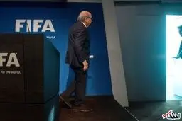 صحنه سقوط دیکتاتوری بلاتر /عکس