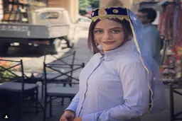 خانم بازیگر در لباس آذری /عکس