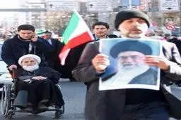 آیت الله خزعلی در راهپیمایی /عکس