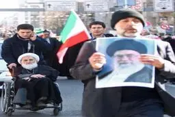 آیت الله خزعلی در راهپیمایی /عکس