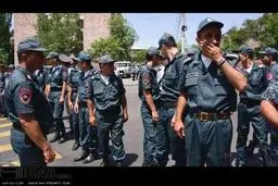 تصاویری از جنجال های امروز ارمنستان