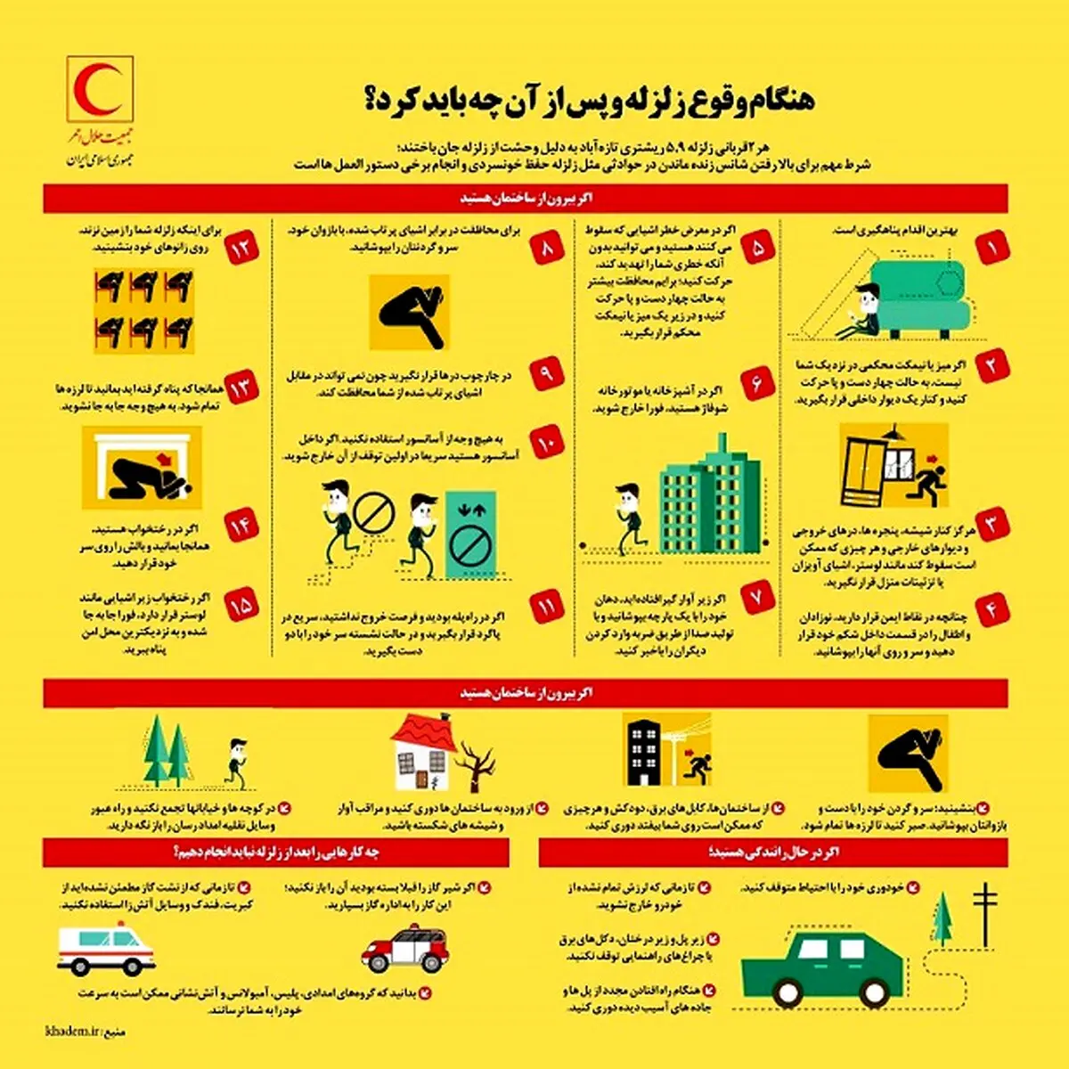 پوشش زنده: زلزله سنگین در مسجد سلیمان