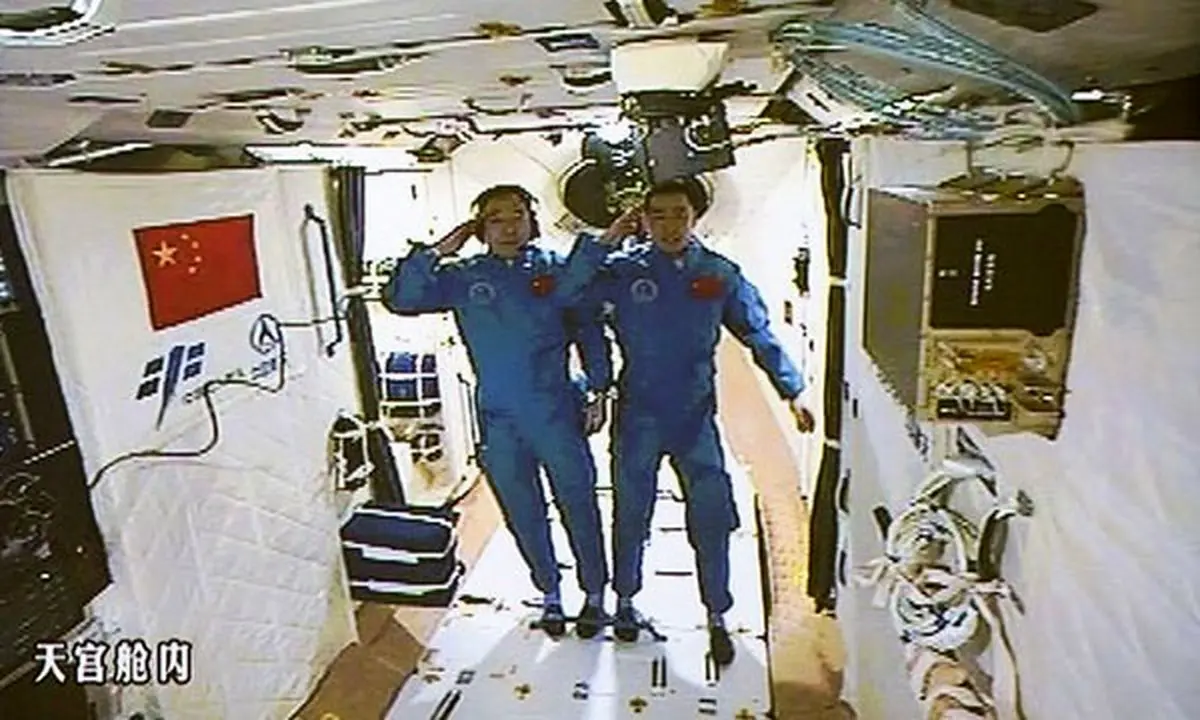 تصاویر ورود دو فضانورد چینی به ایستگاه فضایی این کشور