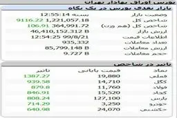 شاخص بورس، امروز ۲۱ آبان ۹۹ / اولین واکنش مثبت بورس به پیروزی بایدن