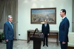 سوگند خوردن در حضور بشار اسد /عکس