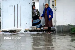 بارش شدید و آبگرفتگی معابر در ساری/تصاویر
