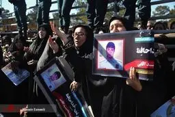 مراسم تدفین شهدای آتش نشان در بهشت زهرا (س)/تصاویر