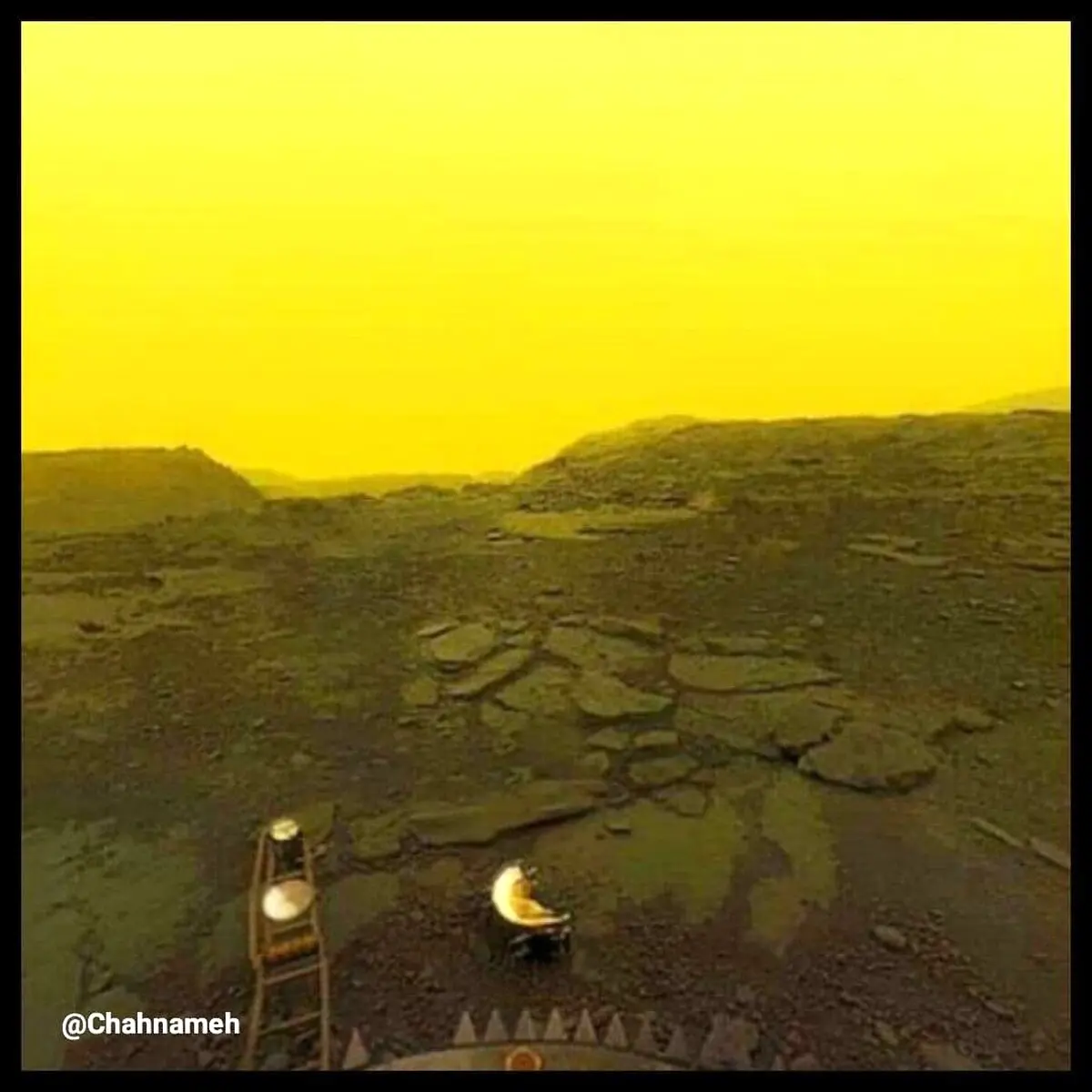 عکس ثبت شده از سیاره زهره توسط کاوشگر ونرا_۱۳