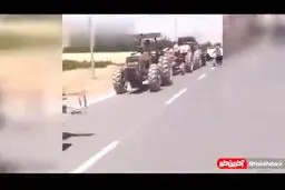 اعتراض تراکتوری در اراک! + ویدئو