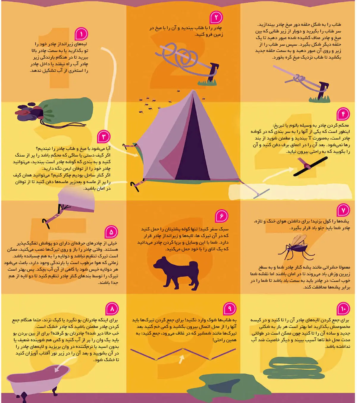 چگونه بهترین چادر را بزنیم؟