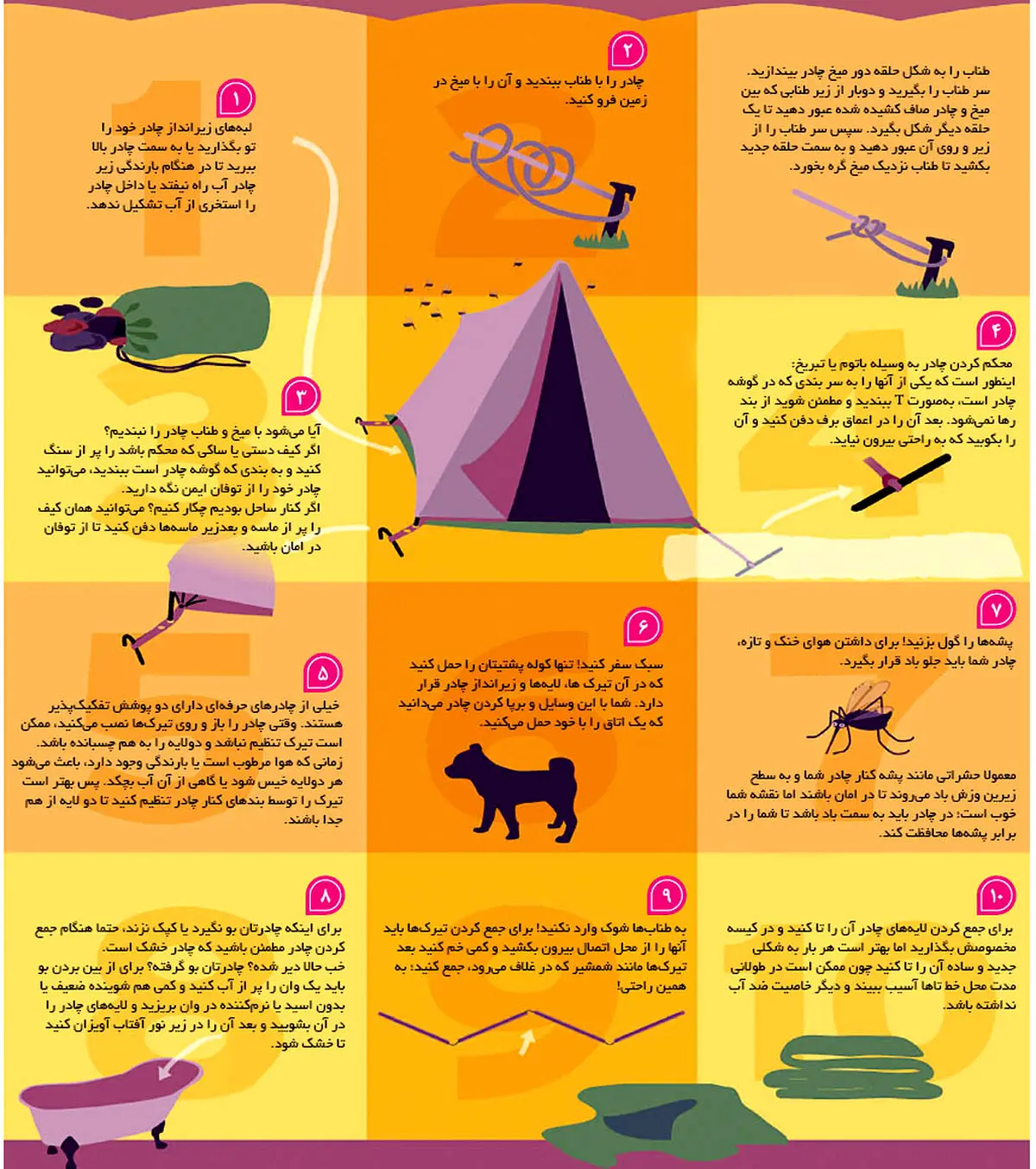 چگونه بهترین چادر را بزنیم؟
