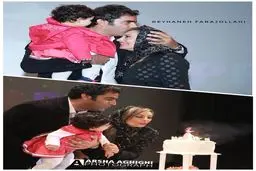 بوسه آقای کارگردان بر پیشانی همسر بازیگرش/عکس